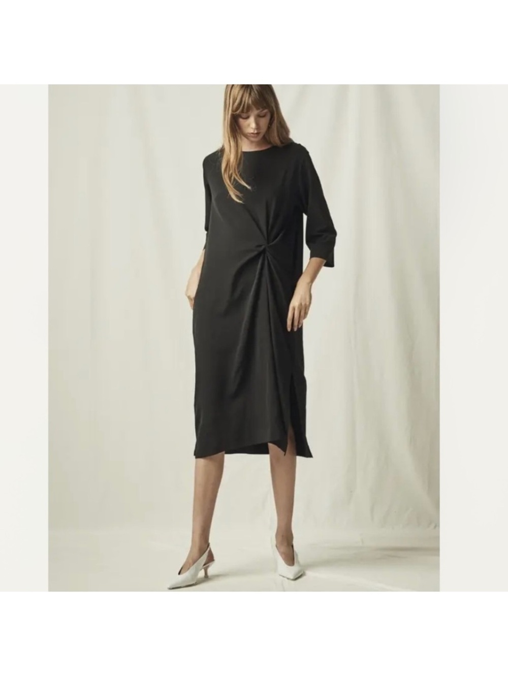 Mijeong Park Twist-Front Midi Dress